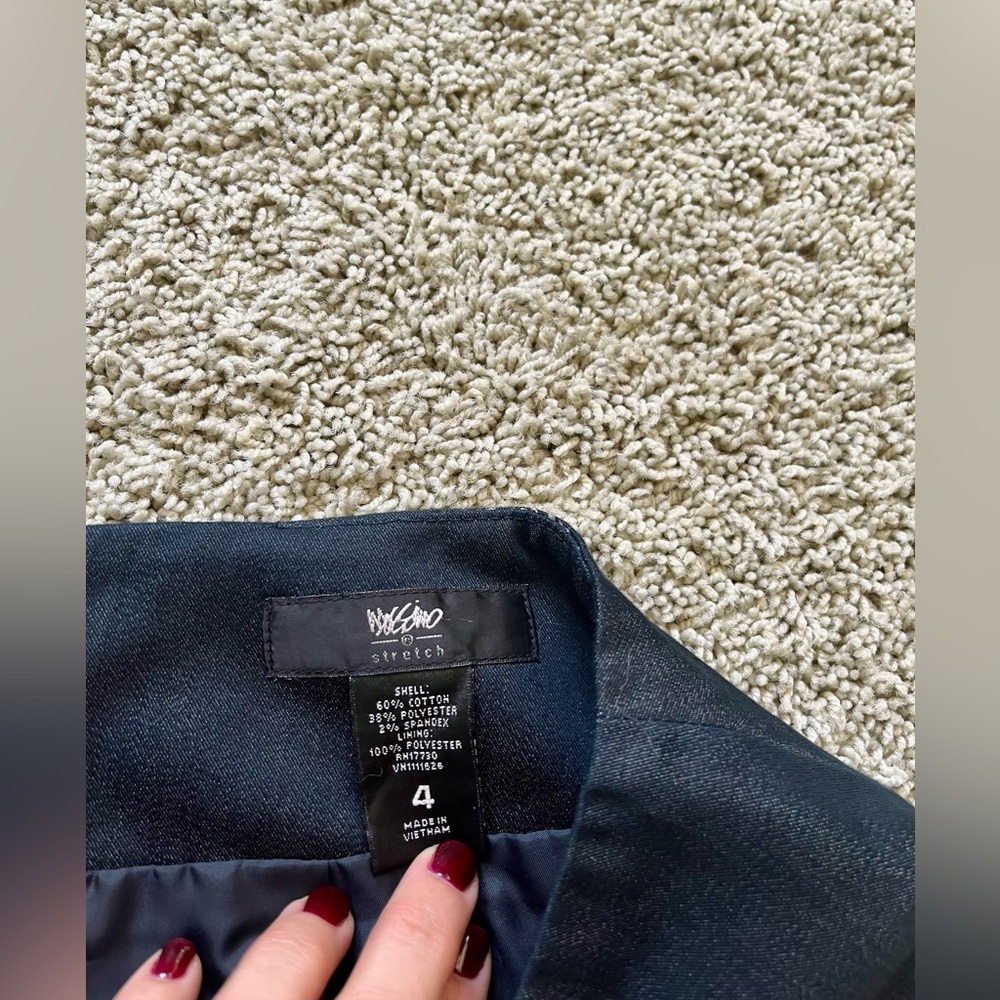 Mossimo Dark Blue Pencil Skirt in Size 4 - Picture 3 of 4